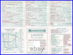 1911 A Rare early Antique Tube UNDERGROUND MAP & GUIDE OF LONDON