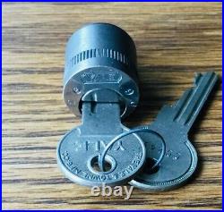1920s 1930s IGNITION LOCK withYALE KEYS vtg early antique switch