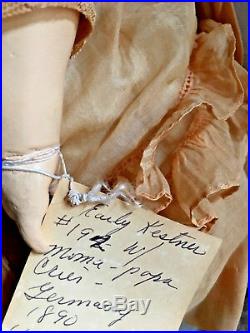19 EARLY Kestner #192 1890's MAMA PAPA CRIER PULL STRINGS RARE With History