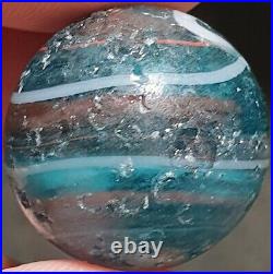 27/32 RARE Early Oxblood Grenier German Handmade Antique Marbles (GP) USE