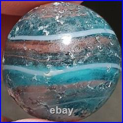 27/32 RARE Oxblood Grenier German Handmade Antique Marble Early (GP) USE