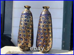 2 RARE Antique Ernst Wahliss Turn Vienna Vases 1910 EARLY ART DECO design