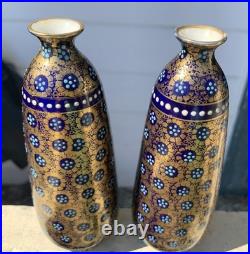 2 RARE Antique Ernst Wahliss Turn Vienna Vases 1910 EARLY ART DECO design