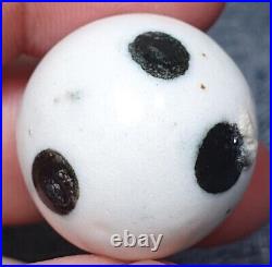 31/32 L Rare Early Glazed Spotted Dick China German Handmade Antique Marbles M