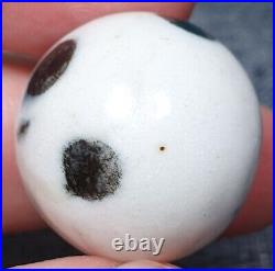 31/32 L Rare Early Glazed Spotted Dick China German Handmade Antique Marbles M