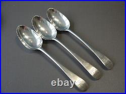 3 Superb Rare Very Early Antique Sterling Silver Hm 1764 Dessert Spoons