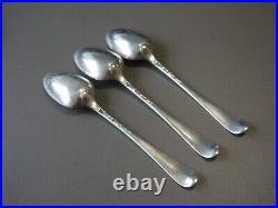 3 Superb Rare Very Early Antique Sterling Silver Hm 1764 Dessert Spoons