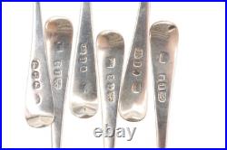 6 Rare Antique Solid Silver Teaspoons Old English Pattern Early 1800s