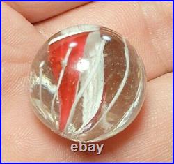 7/8+ Very Rare Early End Of Cane Caged Double Ribbon Antique Marbles (gp) MM