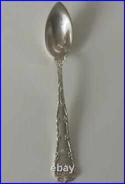 8 Rare Antique Tiffany Sterling Grapefruit Spoons, 8 Different Unique Patterns