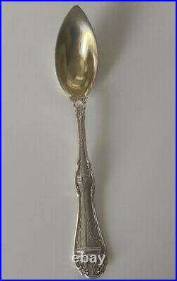 8 Rare Antique Tiffany Sterling Grapefruit Spoons, 8 Different Unique Patterns