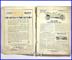 ANTIQUE 1908 MOTOR MAGAZINE-RARE EARLY AUTOMOBILE withPACKARD CAR ADVERTISEMENT