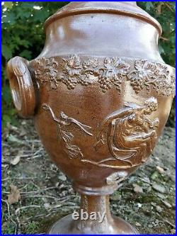 ANTIQUE EARLY 19thC RARE STONEWARE SALT GLAZED POTTERY WATER FONT