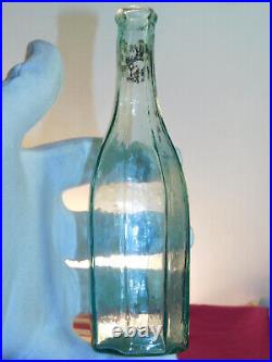 ANTIQUE EARLY GLASS SALAD OILS rare PONTIL 8 & 10 PANEL SIDED BOTTLES 1850's ANTIQUE EARLY GLASS SALAD OILS rare PONTIL 8 & 10 PANEL SIDED BOTTLES 1850's