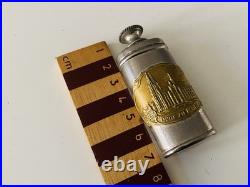 ANTIQUE EAU DE COLOGNE METAL BOTTLE Koln Cathedral Germany D. R. G. M. Vintage RARE