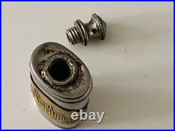 ANTIQUE EAU DE COLOGNE METAL BOTTLE Koln Cathedral Germany D. R. G. M. Vintage RARE