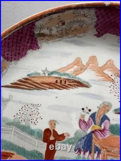 ANTIQUE PORCELAIN DISH circa early 1800 VERY RARE BOY AT WINDOW GEORGIAN