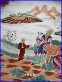 ANTIQUE PORCELAIN DISH circa early 1800 VERY RARE BOY AT WINDOW GEORGIAN