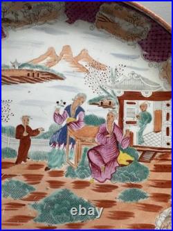 ANTIQUE PORCELAIN DISH circa early 1800 VERY RARE BOY AT WINDOW GEORGIAN