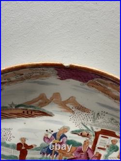 ANTIQUE PORCELAIN DISH circa early 1800 VERY RARE BOY AT WINDOW GEORGIAN