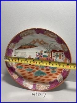 ANTIQUE PORCELAIN DISH circa early 1800 VERY RARE BOY AT WINDOW GEORGIAN