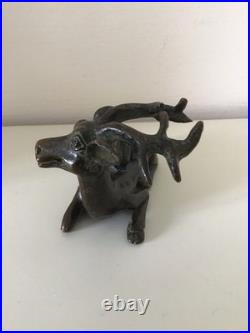 ANTIQUE RARE CHINESE BRONZE MODEL OF A SIKA DEER EARLY 20th CENTURY