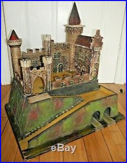 ANTIQUE TOY FORT CASTLE EARLY 20th CENTURY VERY RARE GERMAN HANDMADE G722