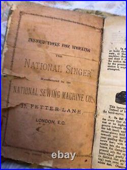 ANTIQUE VERY EARLY VERY RARE, Singer sewing machine instruction Manual