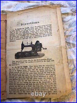 ANTIQUE VERY EARLY VERY RARE, Singer sewing machine instruction Manual