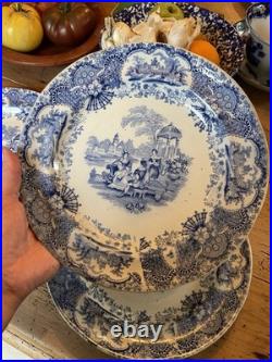 A Dozen RARE Spanish Beauties Early 19th Century Staffordshire Pottery Plates