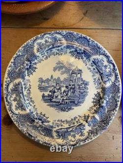 A Dozen RARE Spanish Beauties Early 19th Century Staffordshire Pottery Plates