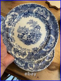 A Dozen RARE Spanish Beauties Early 19th Century Staffordshire Pottery Plates