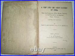 A PEEP INTO THE EARLY HISTORY OF INDIA -maurya gupta RARE ANTIQUE BOOK 1920