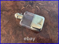 A RARE ANTIQUE GILDED GENTLEMAN'S WHISKEY HIP FLASK, EARLY 1900's