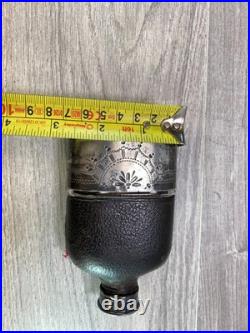 A RARE ANTIQUE QUALITY GENTLEMANS HIP FLASK, SILVER PLATE & GLASS EARLY 1900's