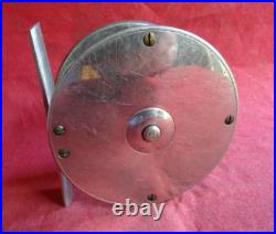 A Rare Antique Early 20th Century Heaton's Made 3 Nickel Plated Trout Fly Reel