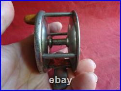 A Rare Antique Early 20th Century Heaton's Made 3 Nickel Plated Trout Fly Reel