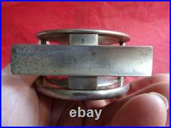 A Rare Antique Early 20th Century Heaton's Made 3 Nickel Plated Trout Fly Reel