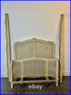 A Rare & Beautiful Early 20th French Bergere Panel Single Bed. C 1940's