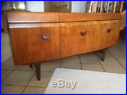 A Rare Bowfronted Early Teak And Afromosia Sideboard. Danish Style. C1960