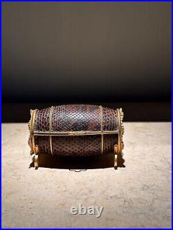 A Rare Early 20th Century French Ormolu And Snakeskin Box