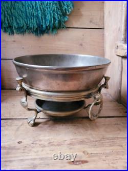 A Rare Early Brass Brazier And Bronze Bowl 17th Century paktong bowl