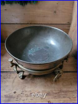 A Rare Early Brass Brazier And Bronze Bowl 17th Century paktong bowl