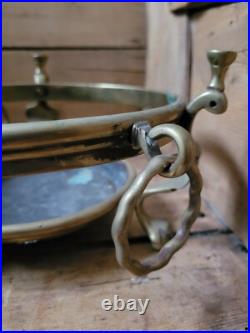 A Rare Early Brass Brazier And Bronze Bowl 17th Century paktong bowl