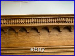 A Rare Early Georgian Antique Pine Astral Glazed Barrel Back 2 Piece Cabinet