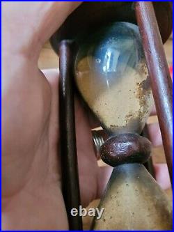 A Rare Early Sand Timer Hourglass Treen Hour Glass Egg Timer
