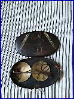 A Rare Georgian Toleware Snuff Box And Early Miniature Scales
