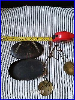 A Rare Georgian Toleware Snuff Box And Early Miniature Scales
