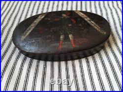 A Rare Georgian Toleware Snuff Box And Early Miniature Scales