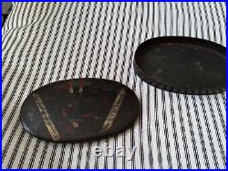 A Rare Georgian Toleware Snuff Box And Early Miniature Scales